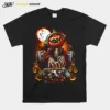 The Dead Dj Funny Halloween Pumpkin Head Unisex T-Shirt