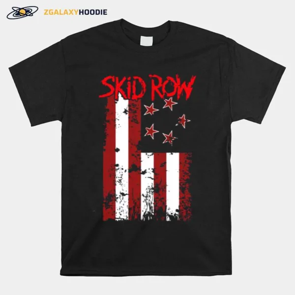 The Flag Skid Row Band Grunge Texture Unisex T-Shirt