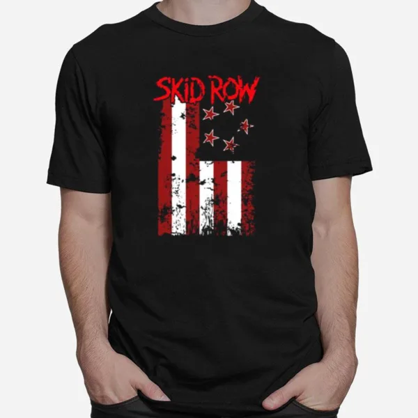 The Flag Skid Row Band Grunge Texture Unisex T-Shirt