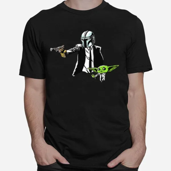 The Mandalorian And Baby Yoda Pulp Fiction Unisex T-Shirt