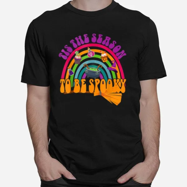 Tis The Season To Be Spooky Rainbow Pumpkin T Shirt Unisex T-Shirt