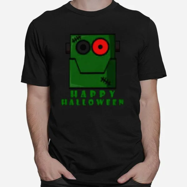 Top Frankenstein Happy Halloween Unisex T-Shirt