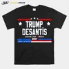 Trump Desantis 2024 Save America Usa Flag Unisex T-Shirt