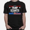 Trump Desantis 2024 Save America Usa Flag Unisex T-Shirt