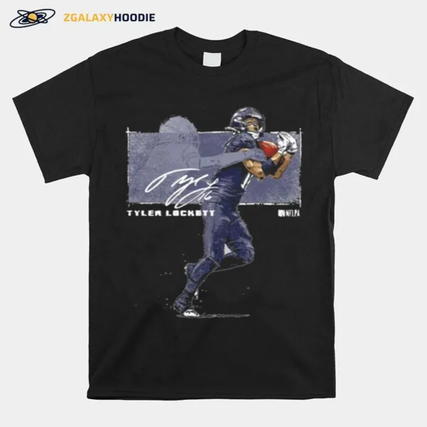 Tyler Lockett Seattle Catch Highlight Signature Unisex T-Shirt