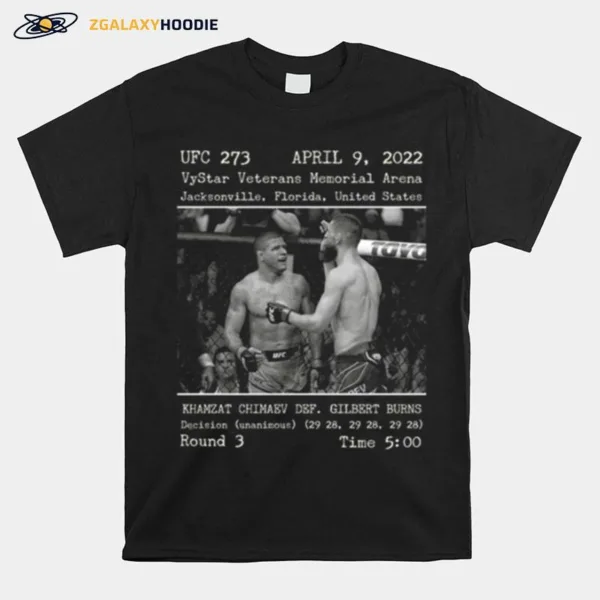 Ufc 273 Khamzat Chimaev Gilbert Burns For Mma Fans Unisex T-Shirt