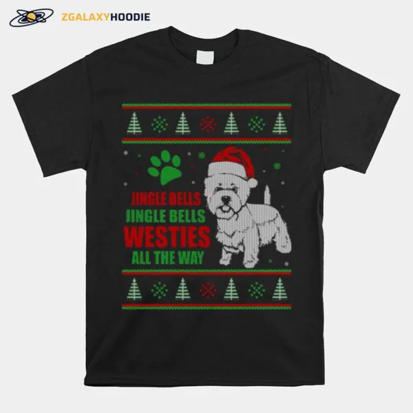 Ugly Christmas Westie Dog Unisex T-Shirt