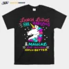 Unicorns Lunch Lady Print I Magical Cafeteria Unisex T-Shirt