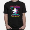 Unicorns Lunch Lady Print I Magical Cafeteria Unisex T-Shirt