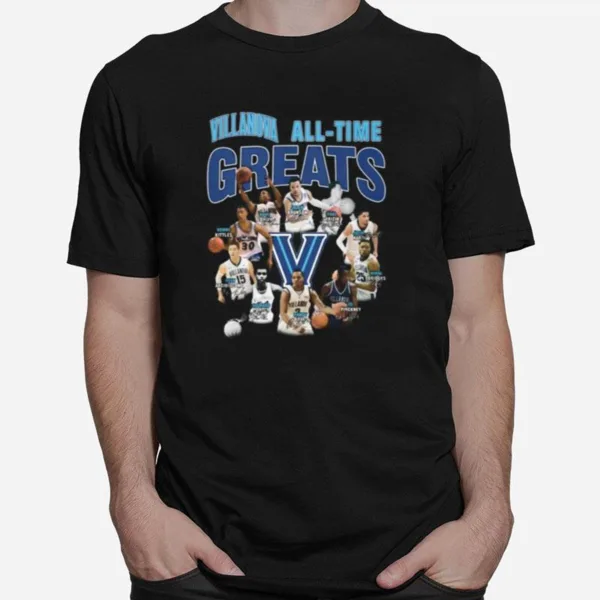 Villanova Wildcats All Time Great Signatures Unisex T-Shirt