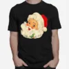 Vintage Christmas Santa Claus Face Funny Old Fashioned Unisex T-Shirt