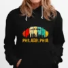 Vintage Philadelphia City Skyline Retro Color Football Unisex T-Shirt