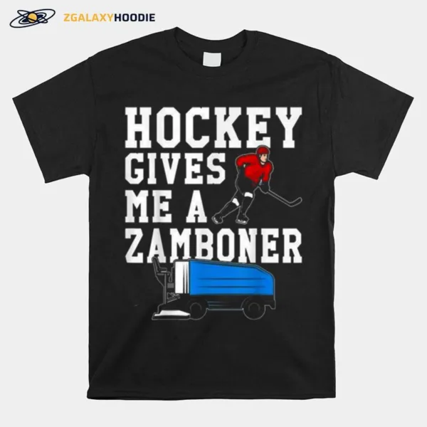 Vintage Retro Hockey Gives Me A Zamboner Hockey Unisex T-Shirt