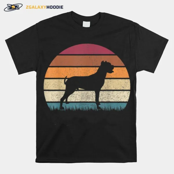 Vintage Sunset Dogo Argentino Dog Distressed Unisex T-Shirt