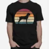 Vintage Sunset Dogo Argentino Dog Distressed Unisex T-Shirt