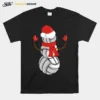 Volleyball Balls Snowman Funny Christmas Unisex T-Shirt