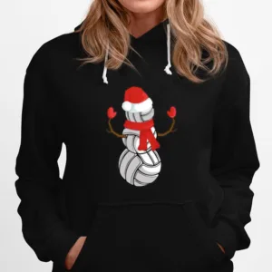 Volleyball Balls Snowman Funny Christmas Unisex T-Shirt