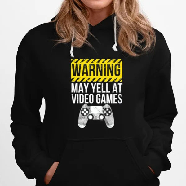 Warning May Yell At Video Games Unisex T-Shirt