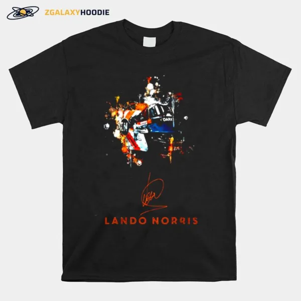 Watercolor Design Lando Norris Helmet F1 Unisex T-Shirt