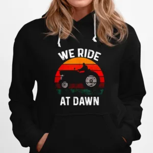 We Ride At Dawn Lawn Mower Lawn Mowing Dad Yard Work Unisex T-Shirt