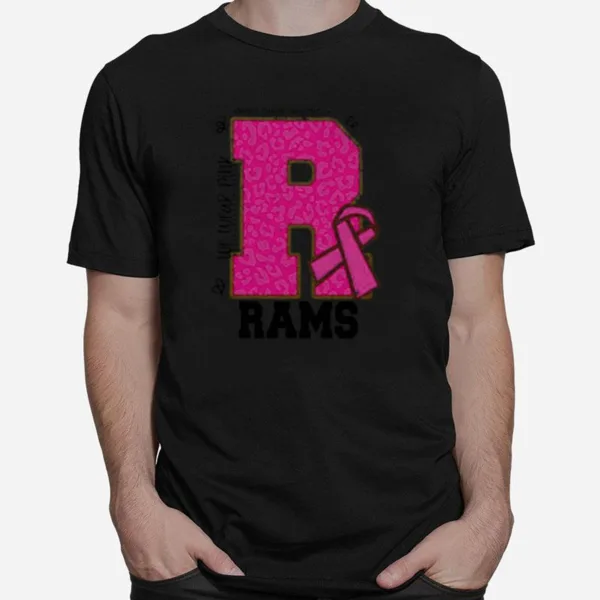 We Wear Pink Breast Cancer Awareness Rams Unisex T-Shirt