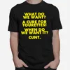 What Do We Want A Cure For Tourettes When Do We Want It Cunt Unisex T-Shirt