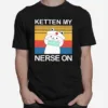 White Cat Ketten My Nurse On Vintage Unisex T-Shirt