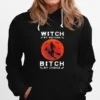 Witch By Nature Bitch By Choice Halloween Sunset Unisex T-Shirt