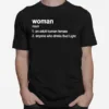 Woman Definition Noun An Adult Human Female Anyone Who Drinks Bud Ligh Unisex T-Shirt