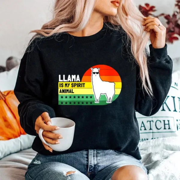 Womens Sarcastic Spirit Lovable Animal Of Llamas Saying Unisex T-Shirt