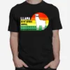 Womens Sarcastic Spirit Lovable Animal Of Llamas Saying Unisex T-Shirt