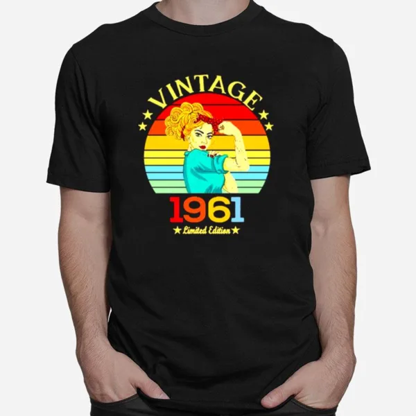 Womens Vintage 1961 Limited Edition Retro Unisex T-Shirt