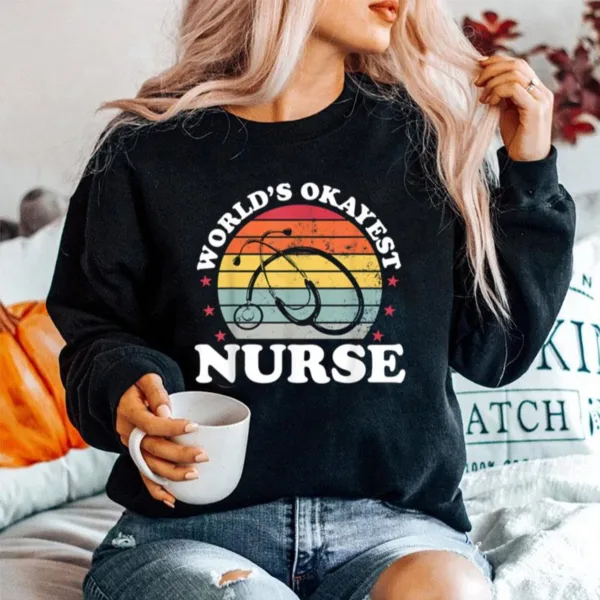 Worlds Okayest Nurse Nursing Rn Lpn Medical Unisex T-Shirt