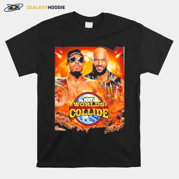 Wwe Nxt Worlds Collide Ricochet Vs Carmelo Hayes In North American Title Unisex T-Shirt