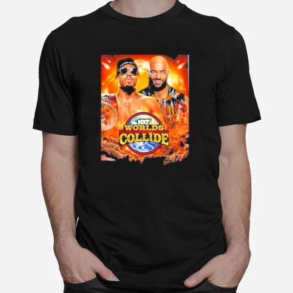 Wwe Nxt Worlds Collide Ricochet Vs Carmelo Hayes In North American Title Unisex T-Shirt