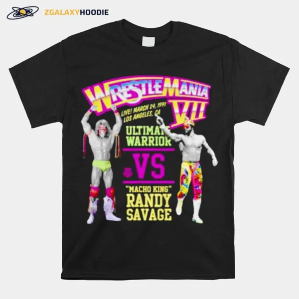 Wwe Warrior Vs Macho Wrestlemania Unisex T-Shirt