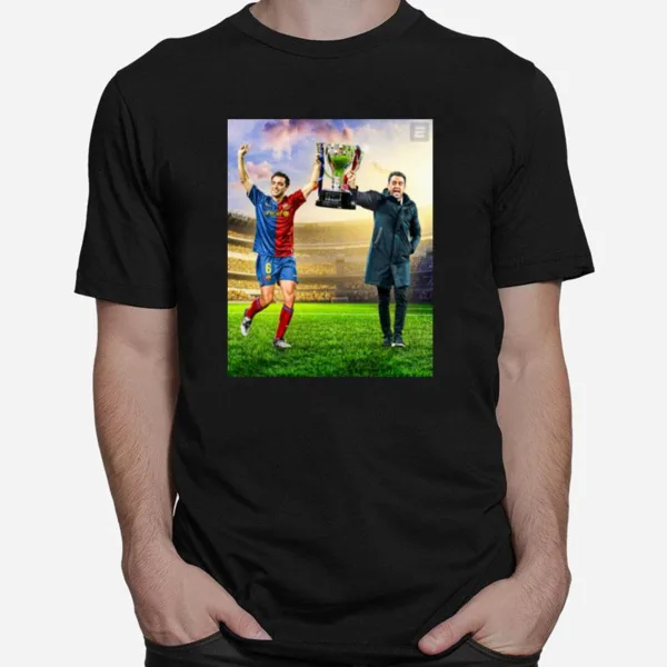 Xavi Has Now Won Laliga As A Barcelona Player And Manager Unisex T-Shirt