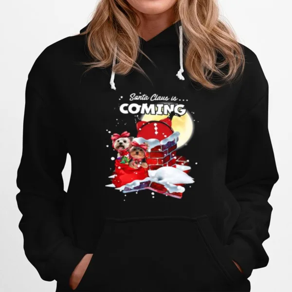 Yorkshire Terrier Santa Claus Is Coming Christmas Unisex T-Shirt