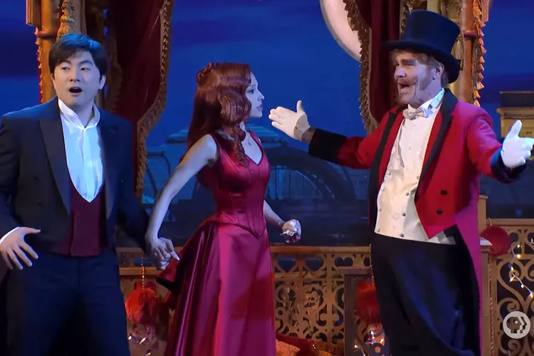 Ariana Grande and Bowen Yang Share a Giggle Break During 'Extended' Moulin Rouge Medley on SNL: Watch